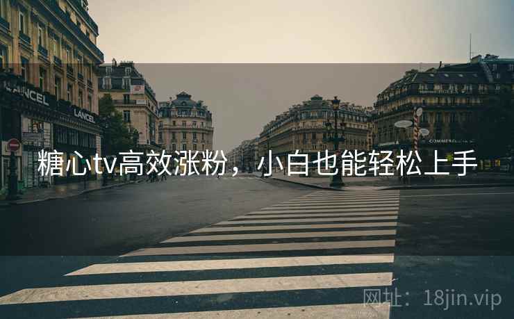 糖心tv高效涨粉，小白也能轻松上手