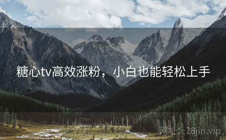 糖心tv高效涨粉，小白也能轻松上手